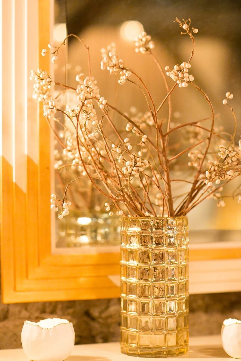 Gold Mercury Mosaic Cylinder 10" - Vase & Candle Holder 4 Gold Mercury Mosaic Cylinder 10" - Vase & Candle Holder - Image 2