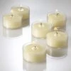 Richland Clear Cup Tealight Candles Ivory Vanilla Scented Set Of 500 -Candle Decorations h4 1