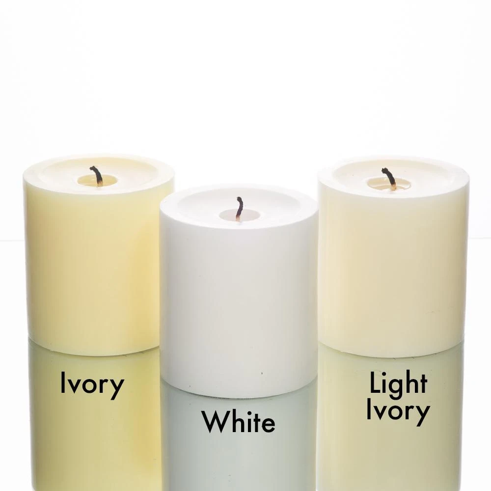 Richland Pillar Candles 3"x3" Ivory Set Of 12 4 Richland Pillar Candles 3"x3" Ivory Set Of 12 - Image 2