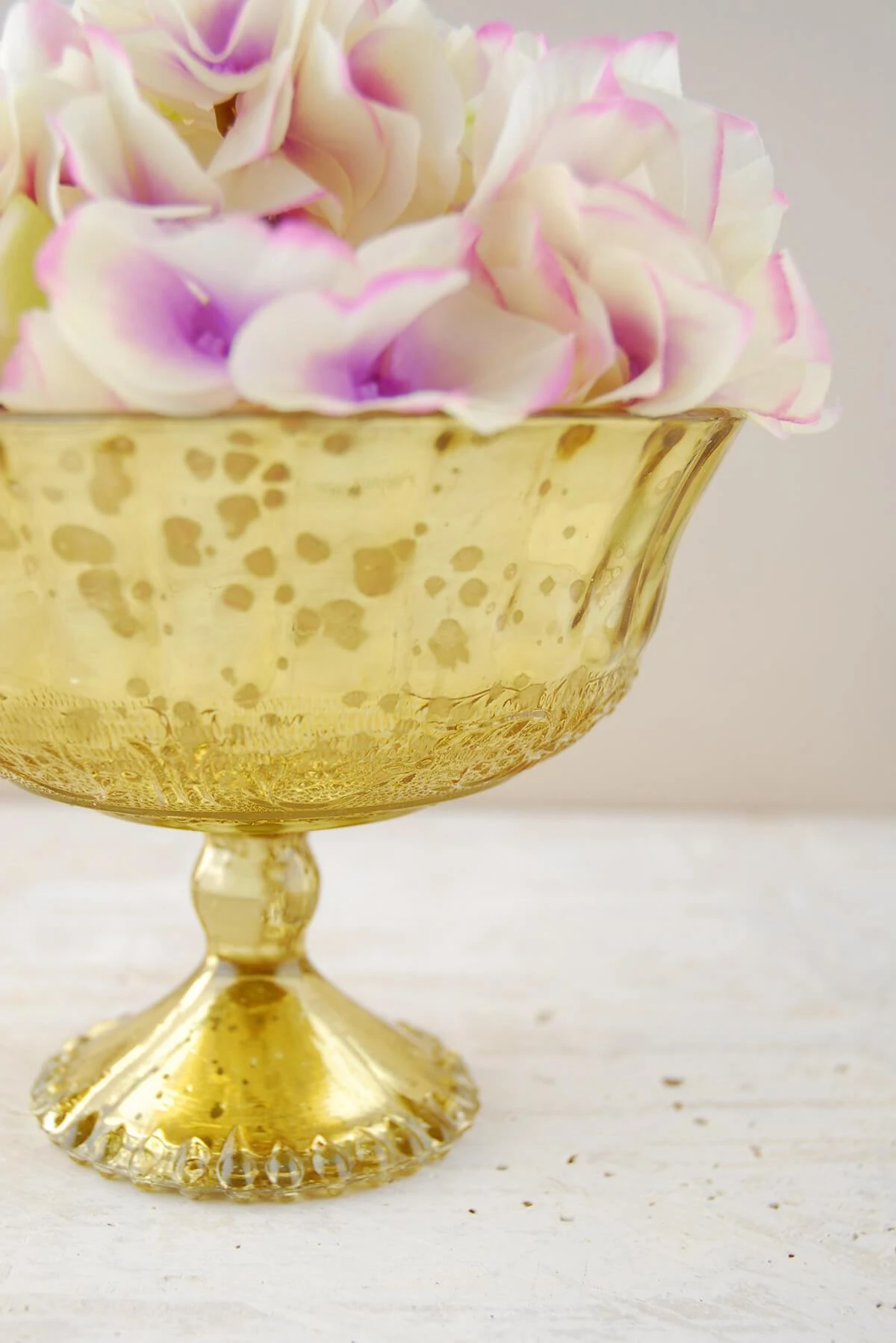 Gold Mercury Glass Compote 7" X 5.25" 4 Gold Mercury Glass Compote 7" X 5.25" - Image 2