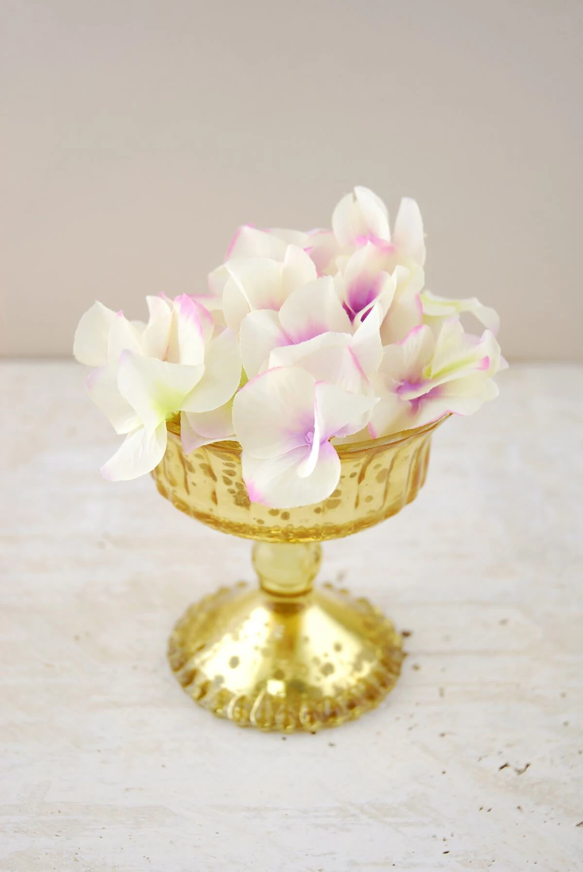 Mercury Glass Compote Gold 4.5in 3 Mercury Glass Compote Gold 4.5in