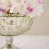 Silver Mercury Glass Compote 7" X 5.25" 1 Silver Mercury Glass Compote 7" X 5.25" -Candle Decorations mercury glass compote silver lg 2