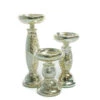 Eastland Unique Mercury Glass Pillar Candle Holder Set Of 3 1 Eastland Unique Mercury Glass Pillar Candle Holder Set Of 3 -Candle Decorations mercury 1856 3