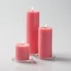 Richland Pillar Candles 3"x3", 3"x6" & 3"x9" Pink Set Of 3 1 Richland Pillar Candles 3"x3", 3"x6" & 3"x9" Pink Set Of 3 -Candle Decorations mg 1840 edit