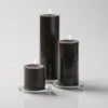 Richland Pillar Candles 3"x3", 3"x6" & 3"x9" Black Set Of 12