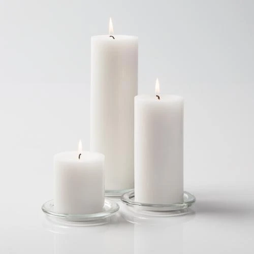 Richland Pillar Candles 3"x3", 3"x6" & 3"x9" White Set Of 3 3 Richland Pillar Candles 3"x3", 3"x6" & 3"x9" White Set Of 3