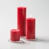 Richland Pillar Candles 3"x3", 3"x6" & 3"x9" Red Set Of 3 2 Richland Pillar Candles 3"x3", 3"x6" & 3"x9" Red Set Of 3 -Candle Decorations mg 1848 edit
