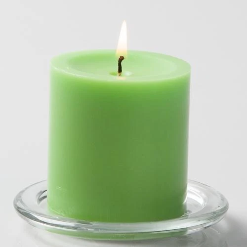 Richland Pillar Candles 3"x3" Green Set Of 48 3 Richland Pillar Candles 3"x3" Green Set Of 48