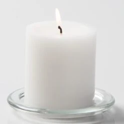 Richland Pillar Candles 3"x3" White Set Of 12