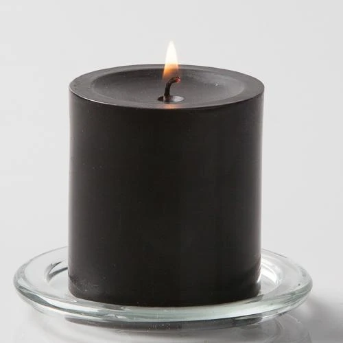 Richland Pillar Candles 3"x3" Black Set Of 12 3 Richland Pillar Candles 3"x3" Black Set Of 12