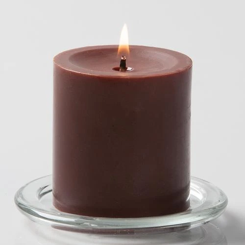 Richland Pillar Candles 3"x3" Brown Set Of 12 3 Richland Pillar Candles 3"x3" Brown Set Of 12