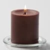 Richland Pillar Candles 3"x3" Brown Set Of 24 1 Richland Pillar Candles 3"x3" Brown Set Of 24 -Candle Decorations mg 1863 1 1