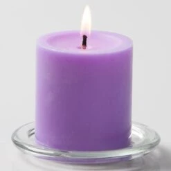 Richland Pillar Candles 3"x3" Lavender Set Of 24