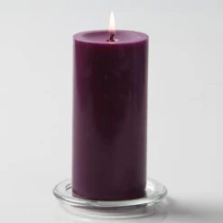 Richland Pillar Candles 3"x6" Purple Set Of 12