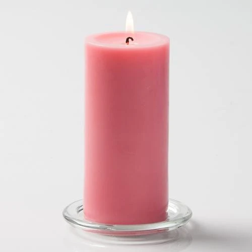 Richland Pillar Candles 3"x6" Pink Set Of 12 3 Richland Pillar Candles 3"x6" Pink Set Of 12