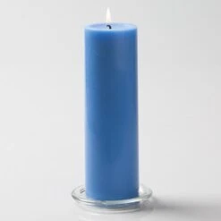 Richland Pillar Candles 3"x9" Light Blue Set Of 24