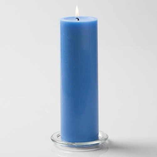 Richland Pillar Candles 3"x9" Light Blue Set Of 24 3 Richland Pillar Candles 3"x9" Light Blue Set Of 24