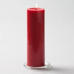 Richland Pillar Candles 3"x9" Red Set Of 6
