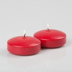 Richland Floating Candles 3" Red Set Of 24
