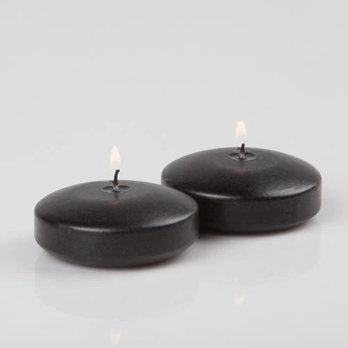 Richland Floating Candles 3" Black Set Of 24 3 Richland Floating Candles 3" Black Set Of 24