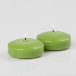 Richland Floating Candles 3" Green Set Of 12