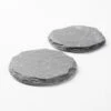 Richland Round Natural Slate Coaster 4" Set Of 12 2 Richland Round Natural Slate Coaster 4" Set Of 12 -Candle Decorations mg 9118 1