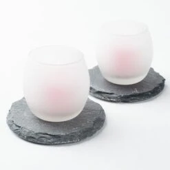 Richland Round Natural Slate Coaster 4" Set Of 12 -Candle Decorations mg 9121 1