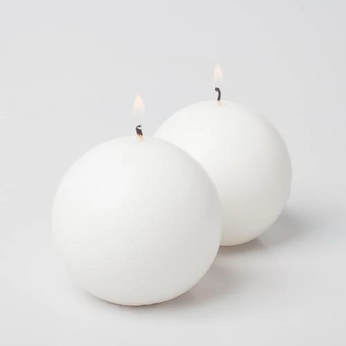 Richland Sphere Candle 3" White Set Of 24 3 Richland Sphere Candle 3" White Set Of 24