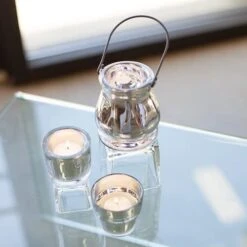 Eastland Flowerpot Votive Holder Mirrored Set Of 12 -Candle Decorations mirroredflowerpot