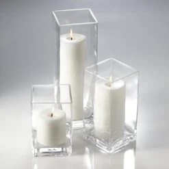 Richland Pillar Candles & Eastland Square Holders Set Of 3