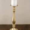 Pillar Candle Holder Gold 15.5in -Candle Decorations pillar candle holder gold lg 4