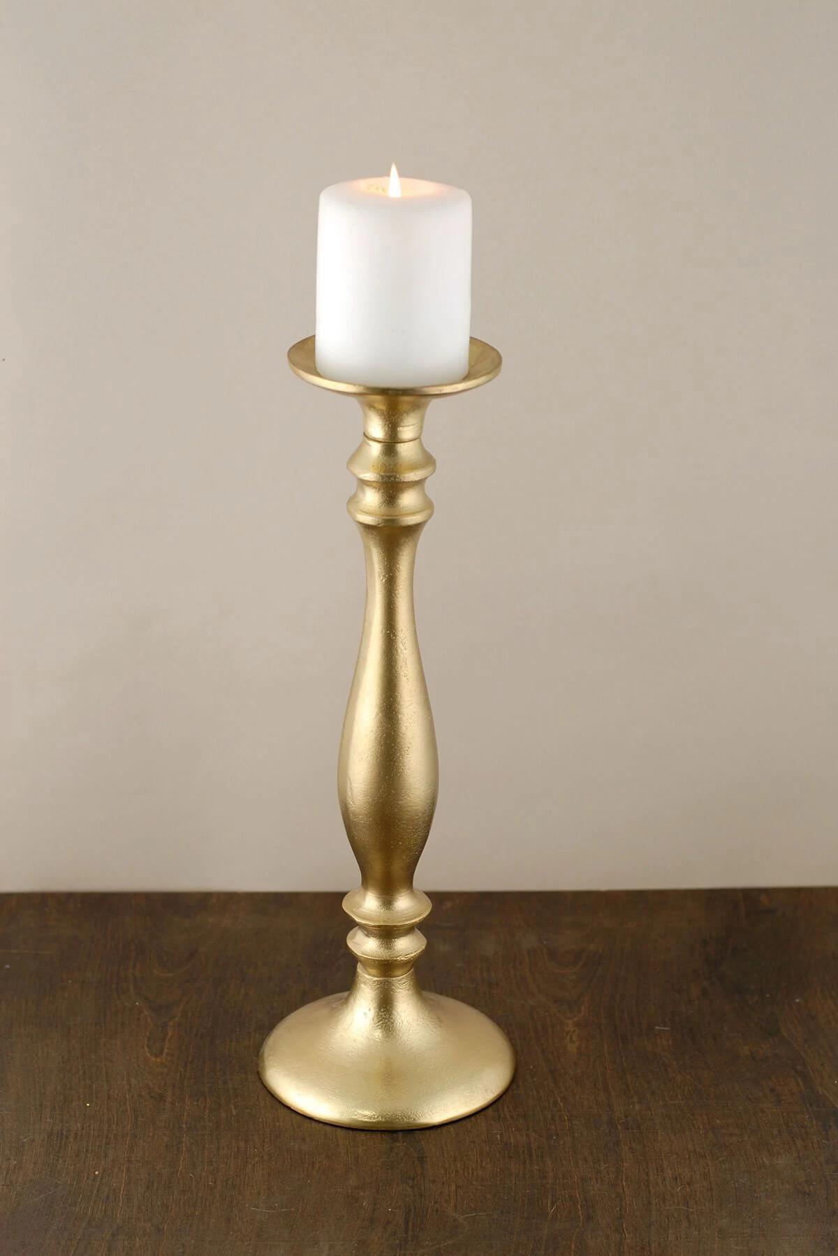Pillar Candle Holder Gold 15.5in 3 Pillar Candle Holder Gold 15.5in