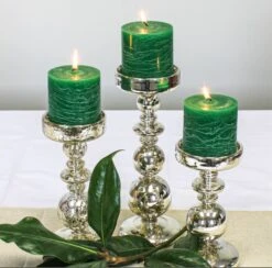 Richland Rustic Pillar Candle 3"x 3" Dark Green Set Of 24 -Candle Decorations rusticgreen3x3 602e29dd 353e 4563 a9d7 f65056e3cd50