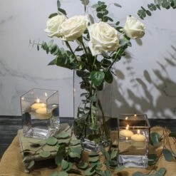 Eastland Square Vases 6", 8" & 12" Set Of 18 11 Eastland Square Vases 6", 8" & 12" Set Of 18 -Candle Decorations squarevases2