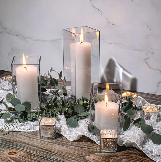 Eastland Square Vases 6", 8" & 12" Set Of 3 6 Eastland Square Vases 6", 8" & 12" Set Of 3 - Image 4