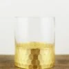 Elsa Vase & Candle Holder 4" With Gold-Dipped Finish -Candle Decorations vase cylinder 4in gold honeycomb 1 B