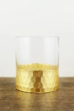 Elsa Vase & Candle Holder 4" With Gold-Dipped Finish