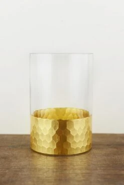 Elsa Vase & Candle Holder 6" With Gold-Dipped Finish